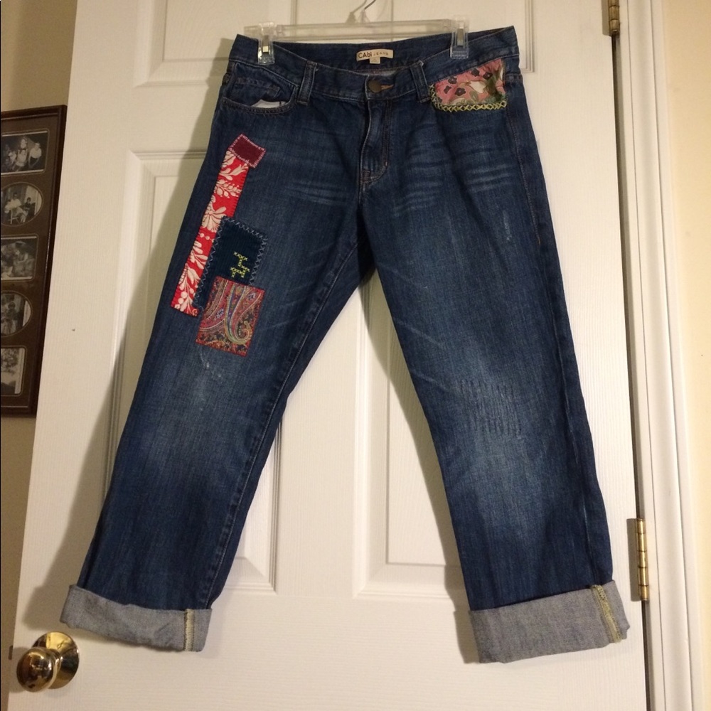 Cabi Patchwork Boyfriend Capri/ Cropped